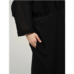 Черное Платье-рубашка