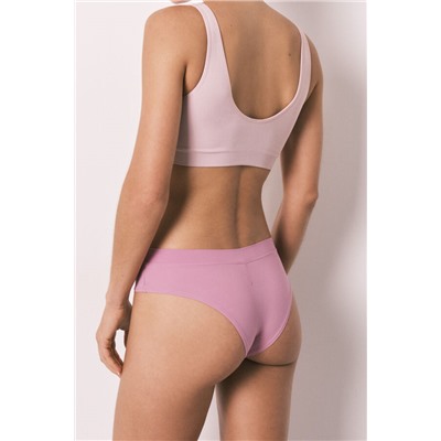 Braga ancha brasileña frunce rosa