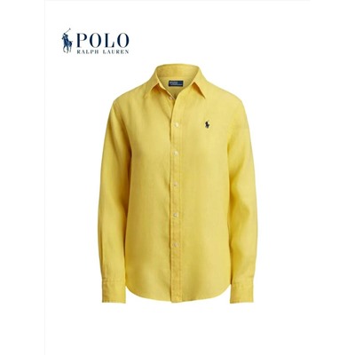 Женская льняная рубашка с длинным рукавом ( 10 цветов) РАЛЬ*Ф Л