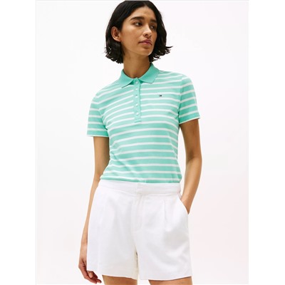 Slim Fit Stripe Stretch-Cotton Polo