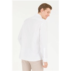 Erkek Beyaz Uzun Kollu Basic Gömlek