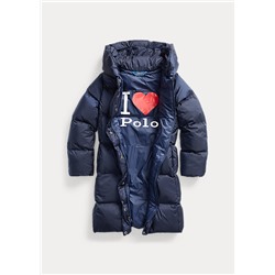Girls 7-16 Quilted Hooded Down Coat