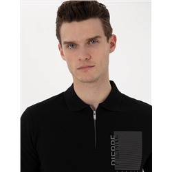 Siyah Slim Fit Polo Yaka Tişört