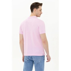 Erkek Açık Pembe Basic Polo Yaka Tişört