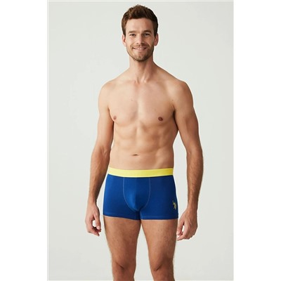 U.S. Polo Assn. Pamuklu & Likralı, Çok Renkli Erkek 3'lü Boxer Set 80170