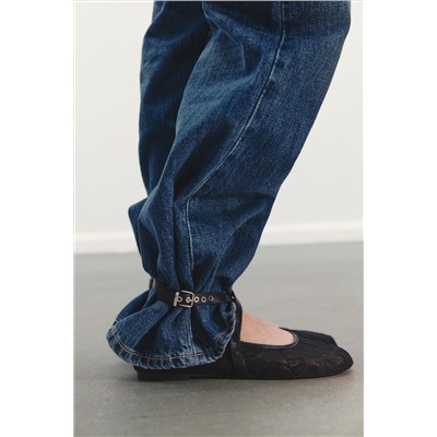 DOUBLE STRAP LACE BALLERINAS