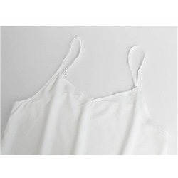 Комплект рубашка + майка из гладкой и элегантной шифоновой ткани, экспортная фабрика