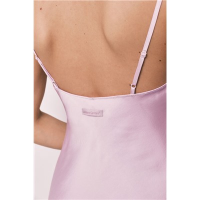 Camisón midi tirantes satén lila