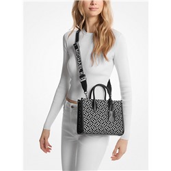 Mirella Small Metallic Logo Jacquard Crossbody Bag