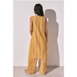 Túnica larga abierta crochet multicolor