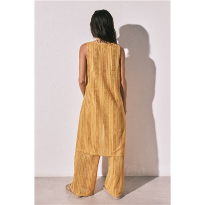 Túnica larga abierta crochet multicolor