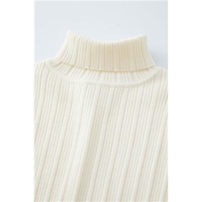 RIBBED TURTLENECK SWEATER