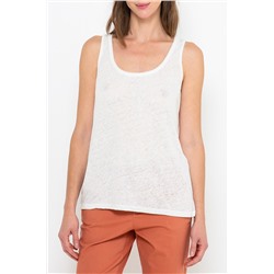 Camiseta de tirantes de lino Blanco roto