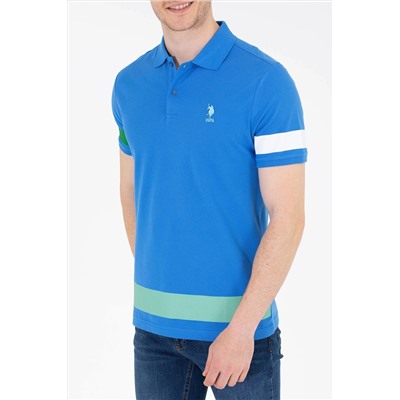 Erkek Saks Polo Yaka Tişört