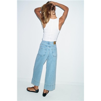 JEANS Z1975 WIDE LEG CROPPED TIRO ALTO