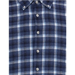 Lacivert Slim Fit Uzun Kollu Gömlek