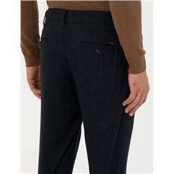 Lacivert Slim Fit Kanvas Pantolon