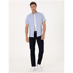 Koyu Lacivert Straight Fit Jean Pantolon