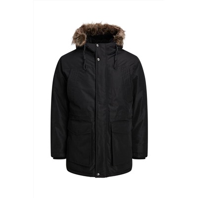 Parka con capucha Negro