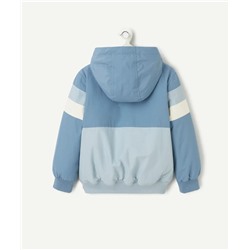 Blue hooded jacket with soft interior for boys