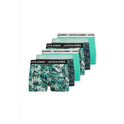 Jack & Jones JACK JONES Erkek Çiçek Desenli 6 lı Pamuklu Boxer 12277719