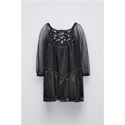 TULLE DRESS WITH RHINESTONES