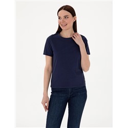 Lacivert Regular Fit Bisiklet Yaka Basic Tişört
