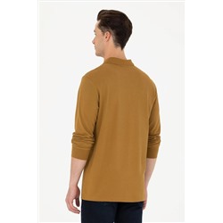 Erkek Açık Haki Basic Sweatshirt