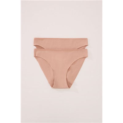 Pack 2 braguitas clásicas algodón nude