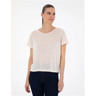 Krem Comfort Fit Tişört