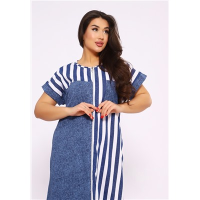 521 Халат на молнии - Полоска