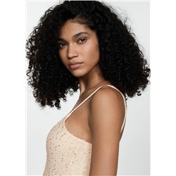 Vestido corto entallado lentejuelas