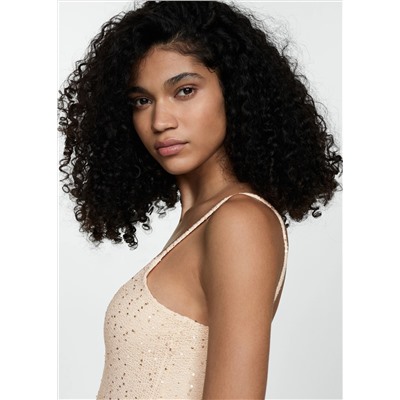 Vestido corto entallado lentejuelas