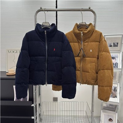 Женская вельветовая куртка пуховик  POL*O Ralp*h Laure*n