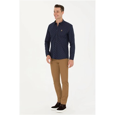 Erkek Camel Kanvas Pantolon