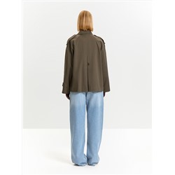 Плащ из хлопка, T051/militari