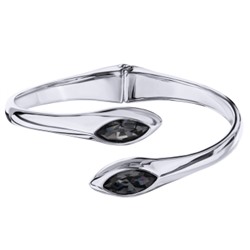 Браслет Эдем (кристаллы SW темно-серые; покрытие родий), Есть комплект