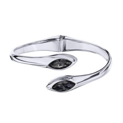 Браслет Эдем (кристаллы SW темно-серые; покрытие родий), Есть комплект