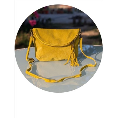 Итальянская сумка из натуральной кожи AB.Z PELLE 222-07 Amarillo АКЦИЯ