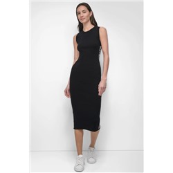 LOGO MIDI SWEATER TANK DRESS