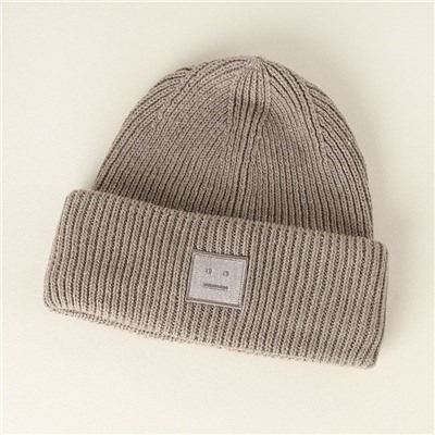 Теплая эластичная шапка с двойным отворотом унисекс  Acn*e Studio*s