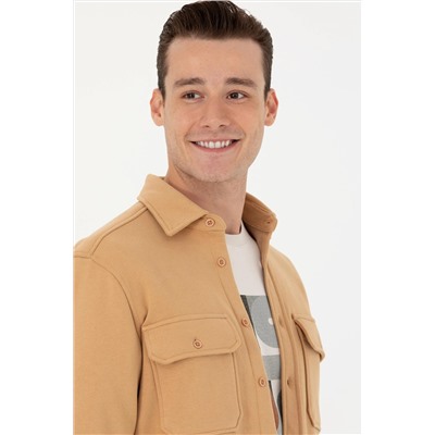 Erkek Camel Uzun Kollu Gömlek