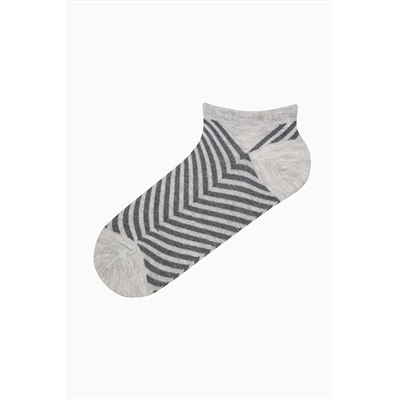 Penti Mixed Pattern Siyah Gri 5li Patik Çorap