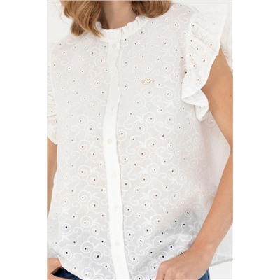 Kadın Beyaz Kısa Kollu Gömlek
