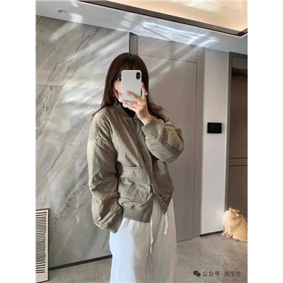 Женская стеганная куртка бомбер свободного кроя  H&*M