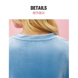 Бархатная футболка с вышивкой Juic*y Coutur*e. Аутлет-магазин