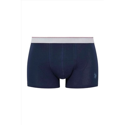 U.S. Polo Assn. Erkek Beyaz - Lacivert 2 Li Boxer 80370