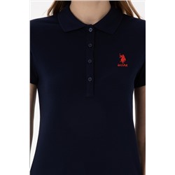 Kadın Lacivert Basic Polo Yaka Tişört