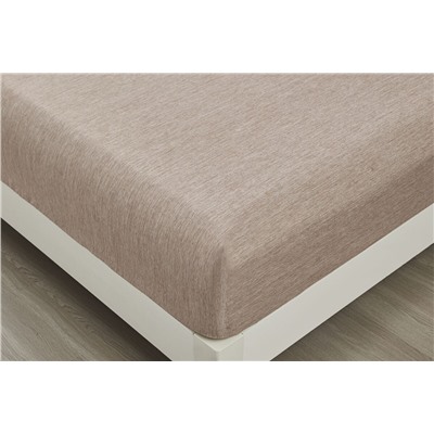 Простыня на резинке Страйп Меланж с высотой борта 25 см.