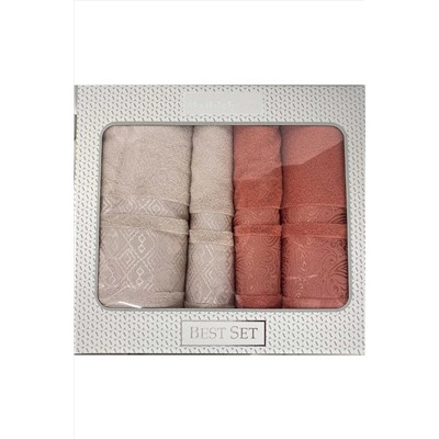 Özdilek Dory Best Set Hamam Takımı - Kiremit-bej
